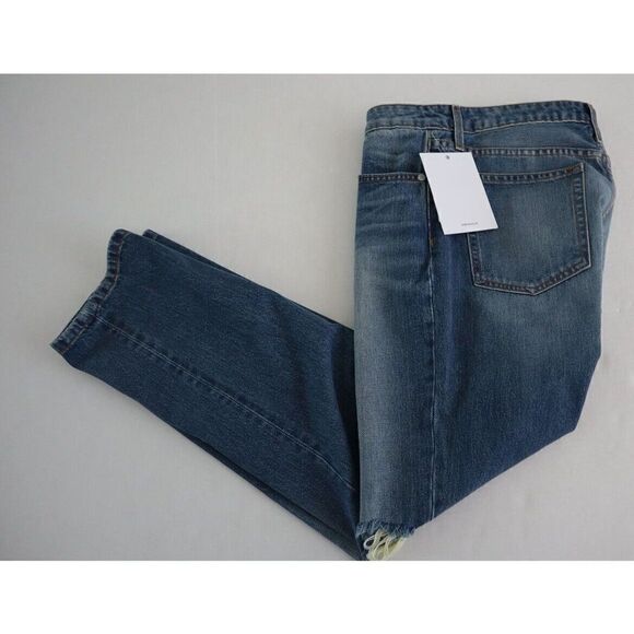 Free People x Sandrine Rose R1006-D007 Women Sz 30 Blue Straight Leg Jeans $198 - Picture 7 of 8
